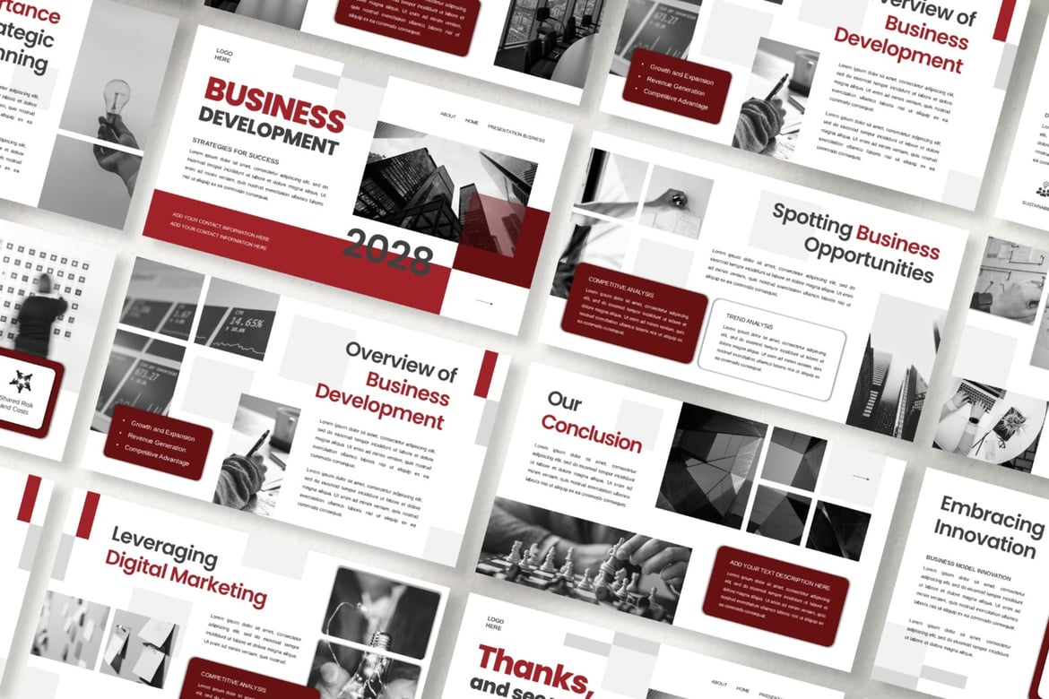 Template PowerPoint Bisnis Modern dan Elegan