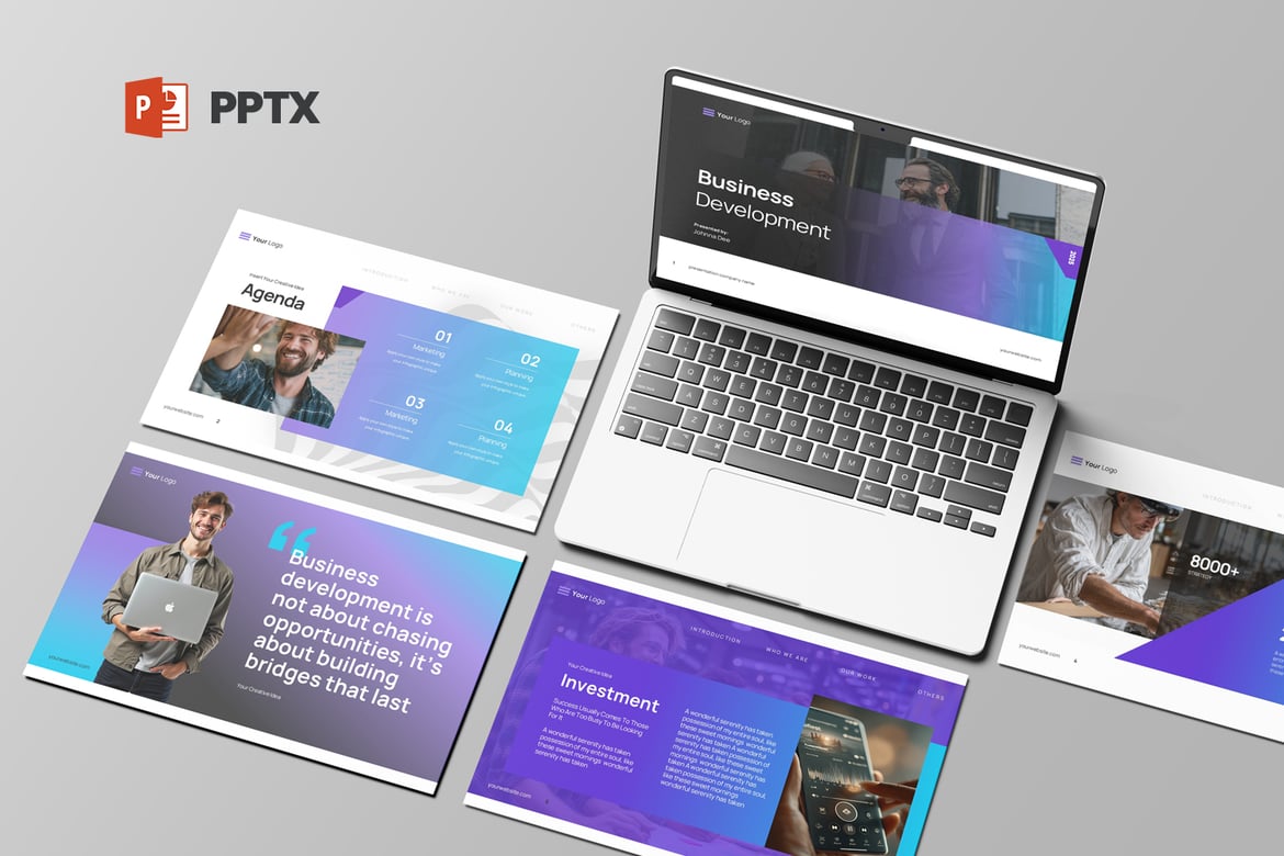 Template PowerPoint Pengembangan Bisnis yang Menarik dan Profesional
