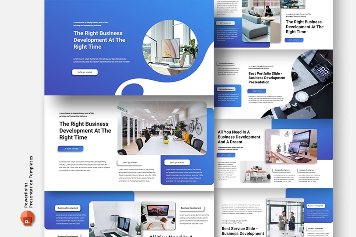 Template PowerPoint Pengembangan Bisnis yang Menarik