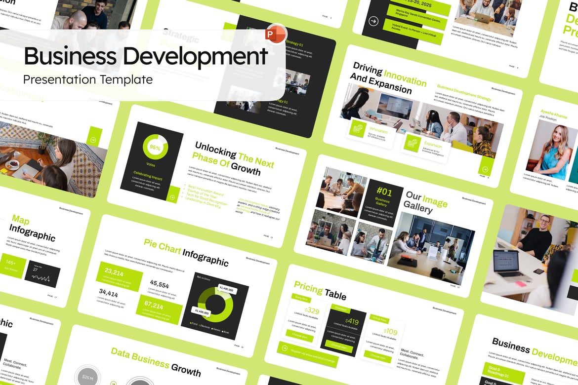 Template Presentasi PowerPoint Pengembangan Bisnis yang Menarik