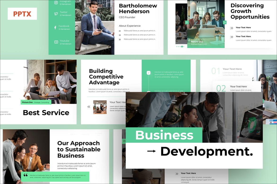 Template Presentasi Pengembangan Bisnis yang Menarik dan Profesional