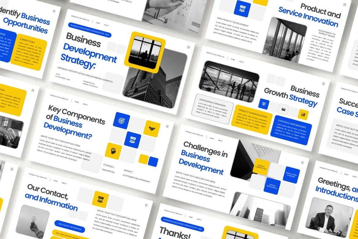 Template PowerPoint Strategi Pengembangan Bisnis Modern