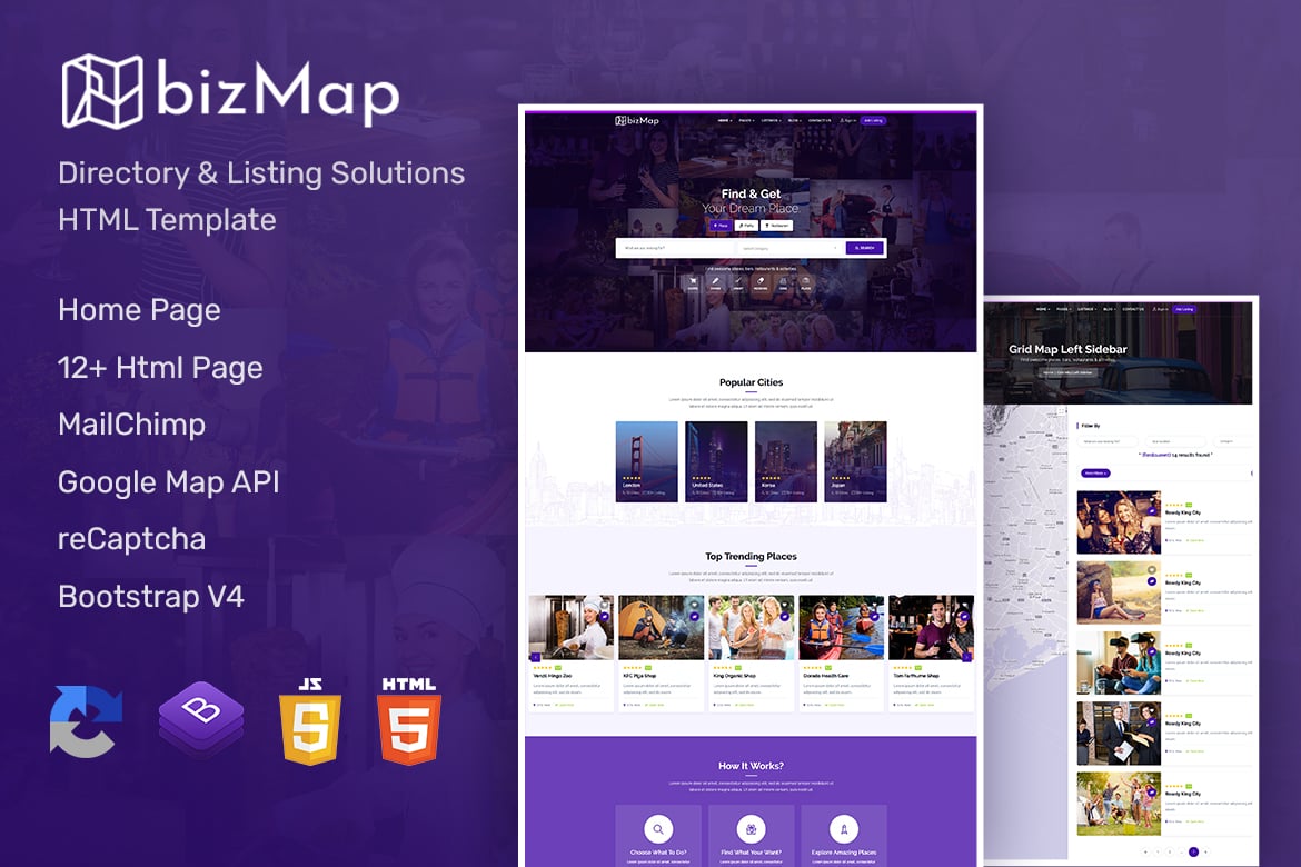 Template Website Direktori Bisnis Modern dan Responsif