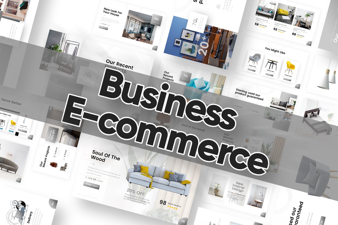 Template Powerpoint E-commerce Bisnis yang Menarik dan Profesional