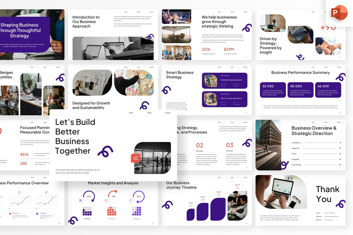 Template PowerPoint Strategi Bisnis Modern