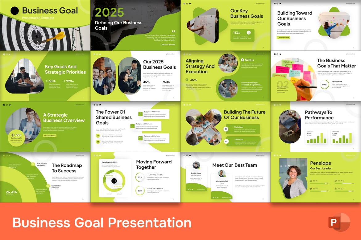 Template Presentasi Tujuan Bisnis yang Profesional