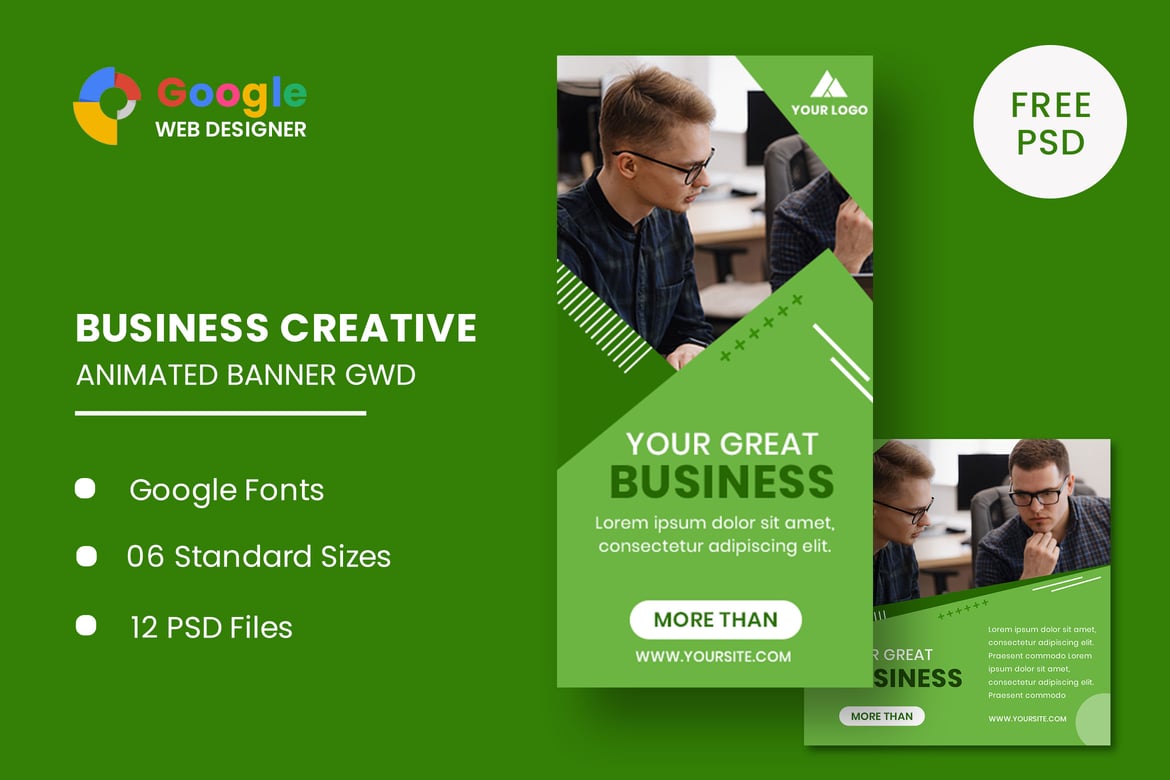 Template Website Banner Animasi untuk Bisnis di Google