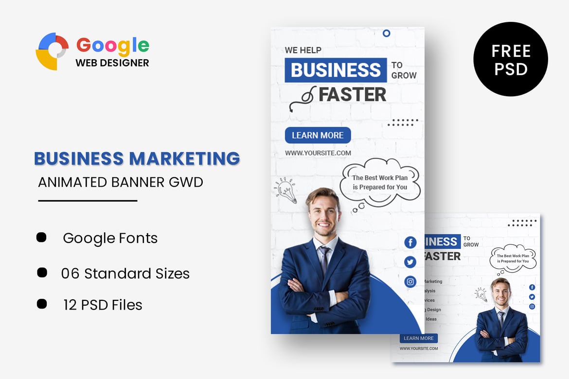Template Banner Animasi Bisnis yang Menarik dan Profesional