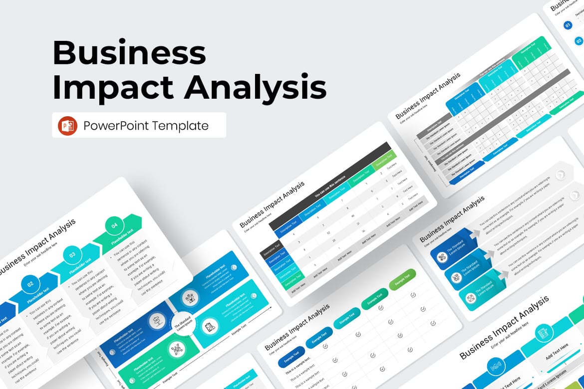 Template PowerPoint Analisis Dampak Bisnis yang Menarik