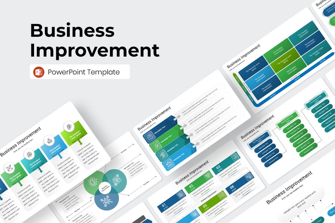 Template PowerPoint untuk Peningkatan Bisnis yang Menarik