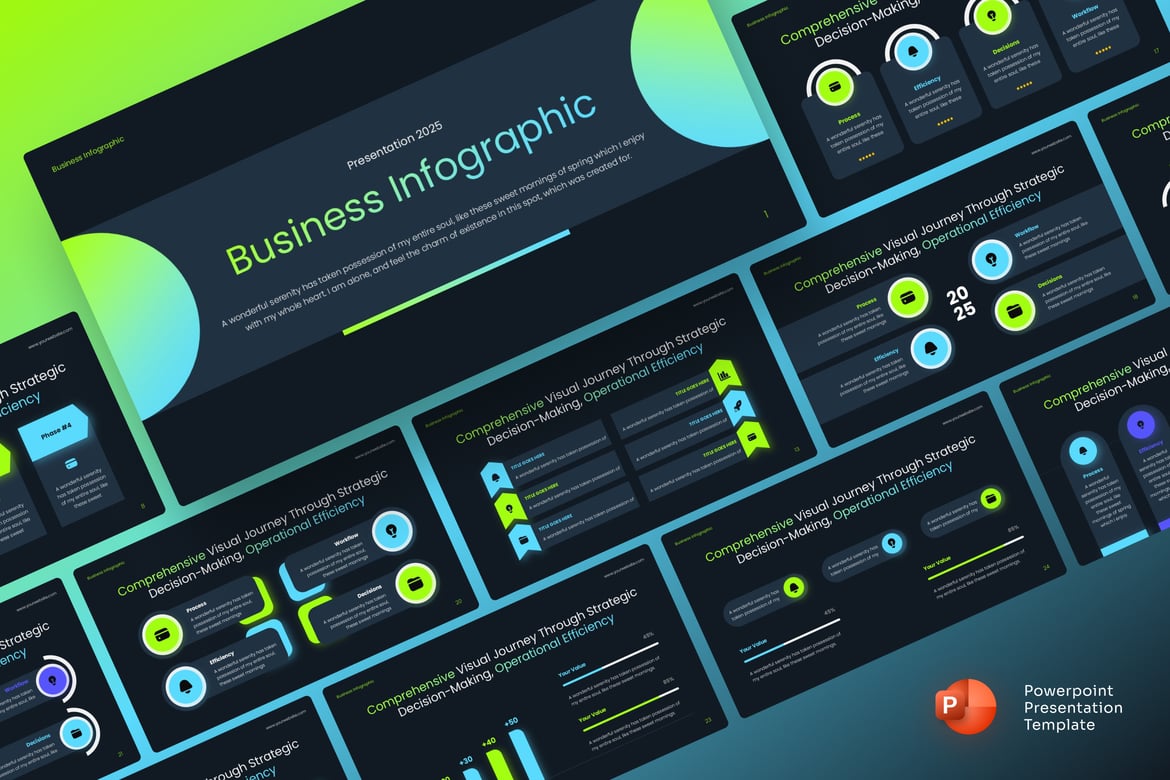 Template Presentasi Infografis Bisnis yang Menarik