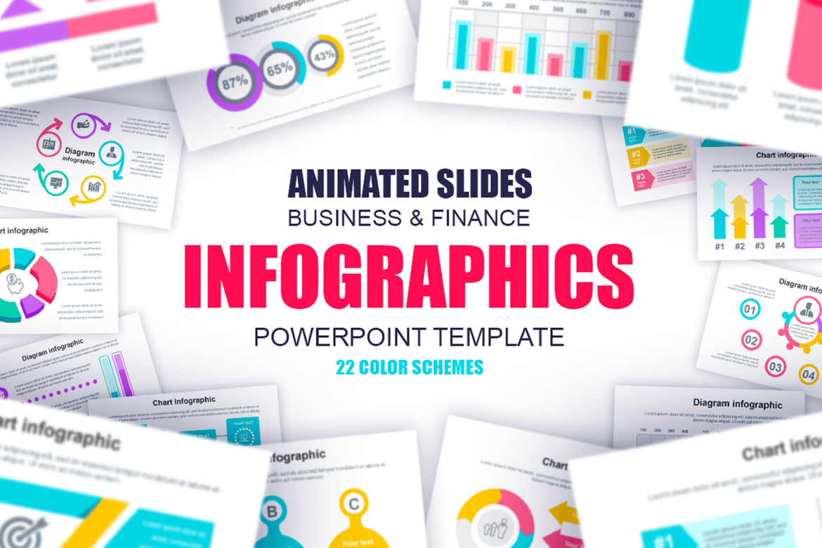 Template Powerpoint Infografis Bisnis yang Menarik