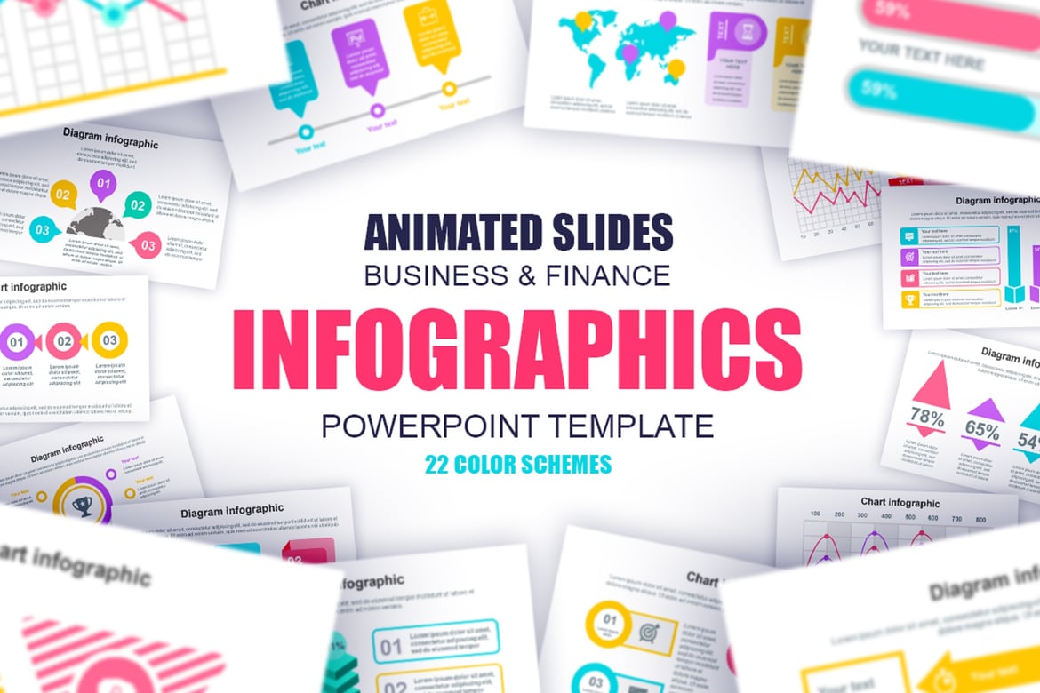 Template Presentasi PowerPoint Infografis Bisnis yang Menarik