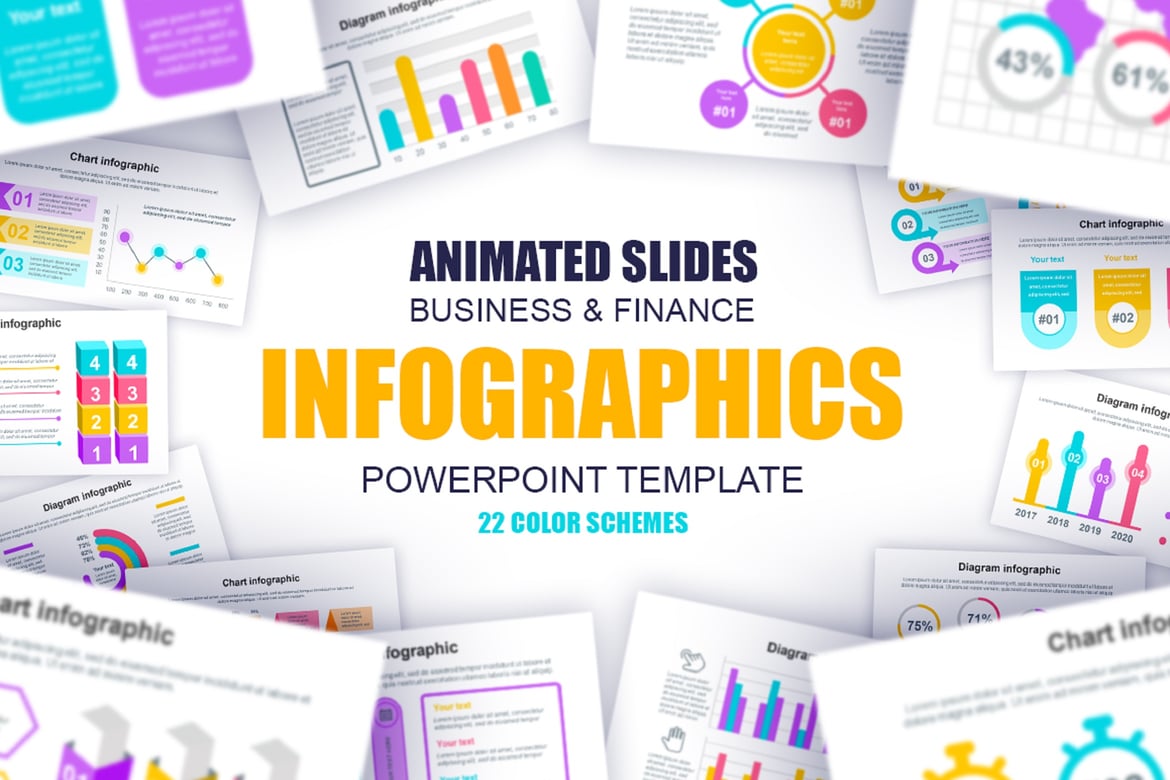 Template Powerpoint Infografis Bisnis yang Menarik dan Profesional