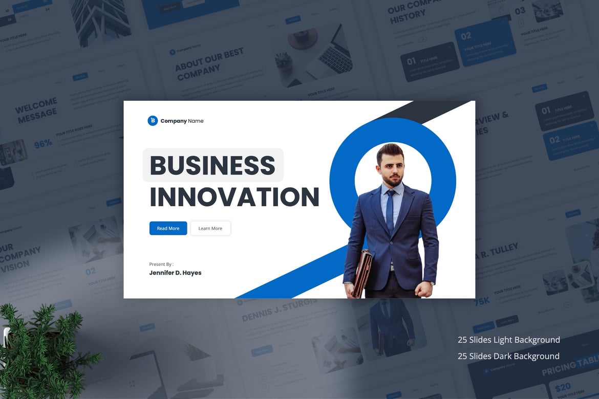 Template PowerPoint Inovasi Bisnis yang Menarik dan Modern
