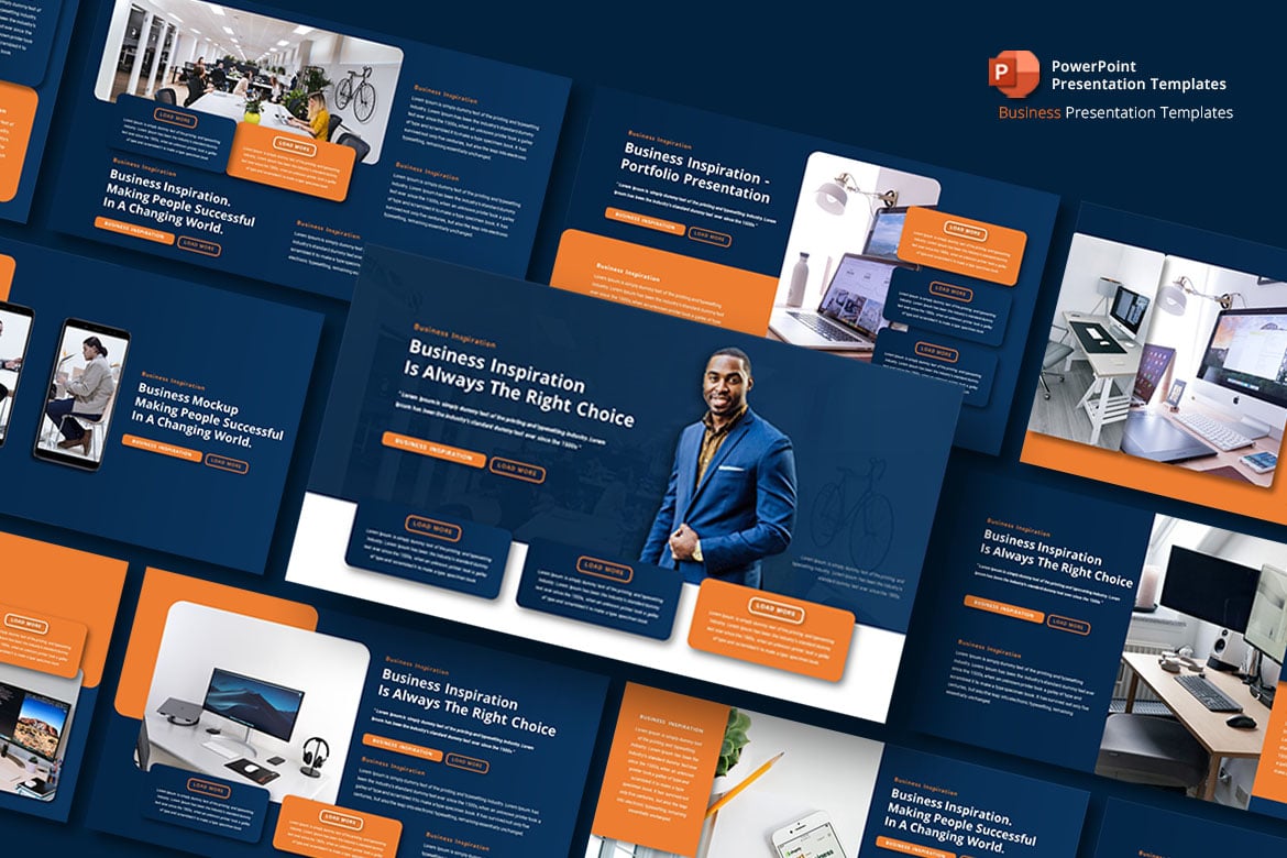 Template PowerPoint Inspirasi Bisnis yang Kreatif dan Modern
