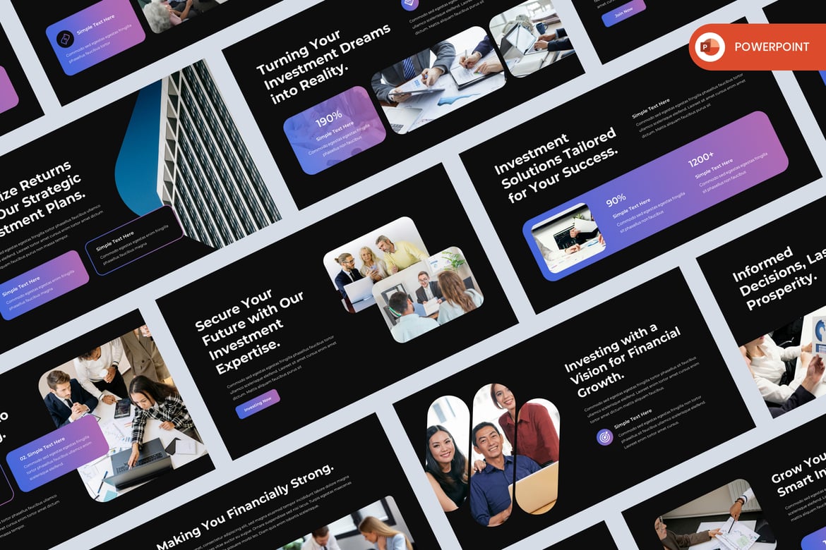 Template PowerPoint Investasi Bisnis yang Menarik dan Profesional