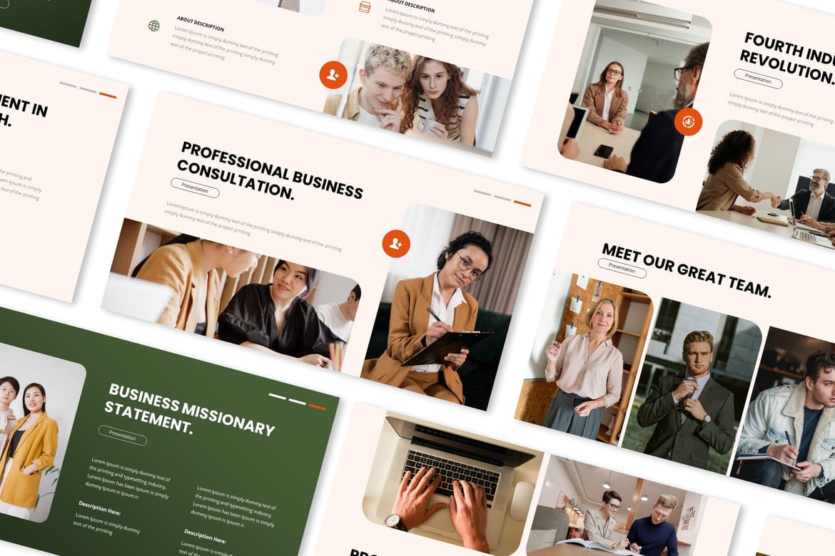 Template Powerpoint Investasi Bisnis yang Menarik