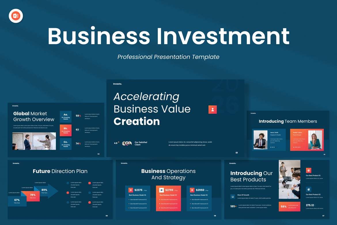 Template Presentasi Investasi Bisnis yang Profesional