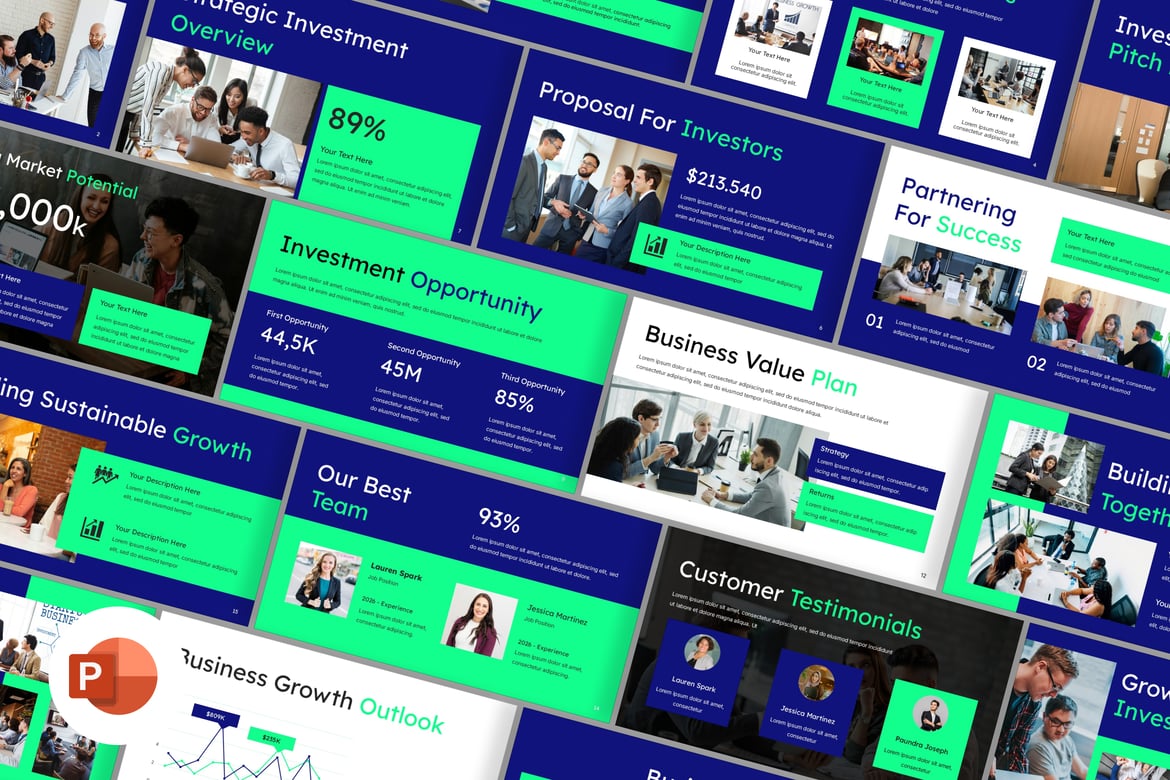 Template Presentasi PowerPoint untuk Investor Bisnis yang Mengesankan