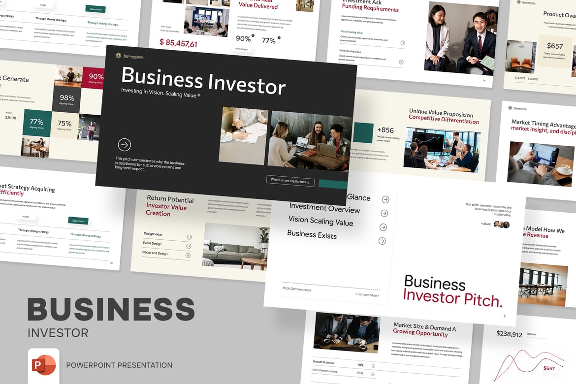 Template Presentasi Investor Bisnis yang Menarik dan Profesional