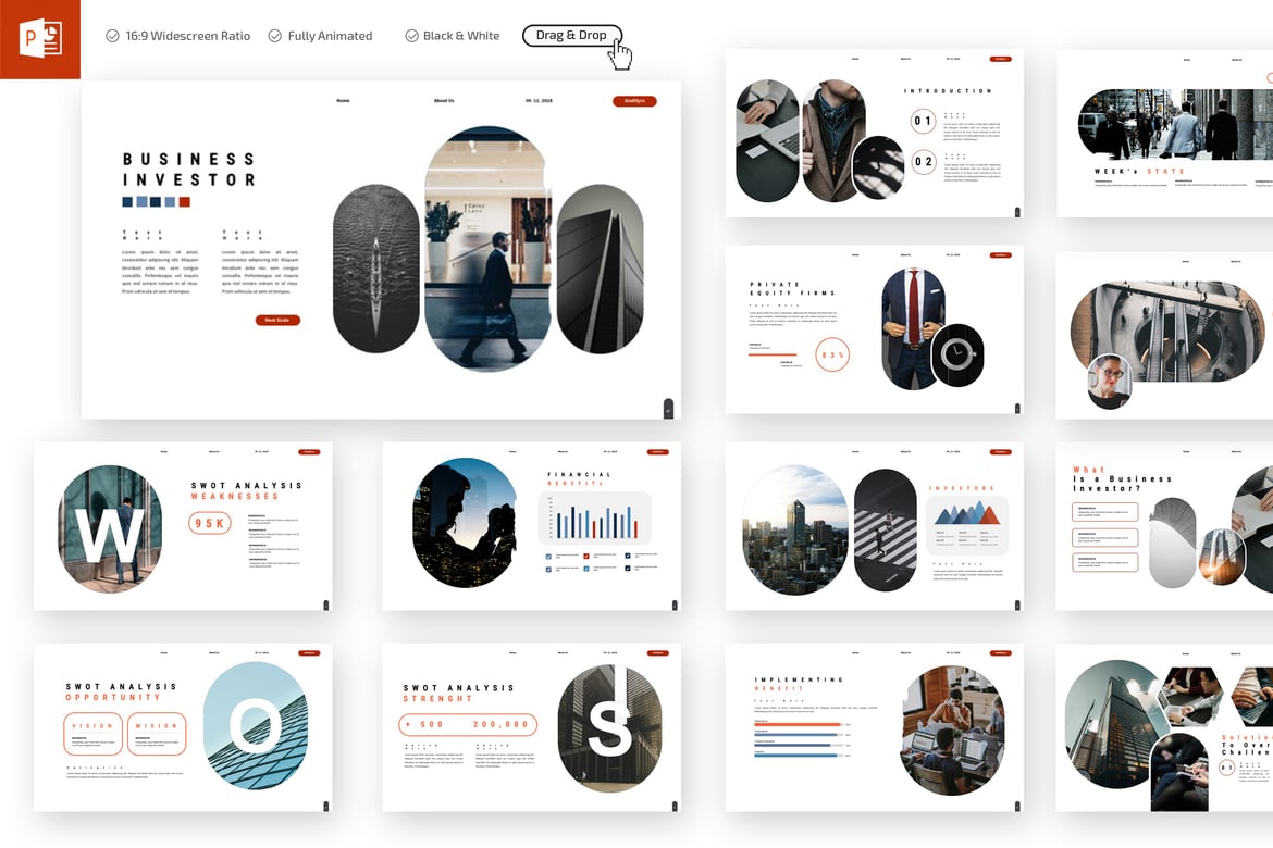 Template Presentasi PowerPoint untuk Investor Bisnis yang Menarik