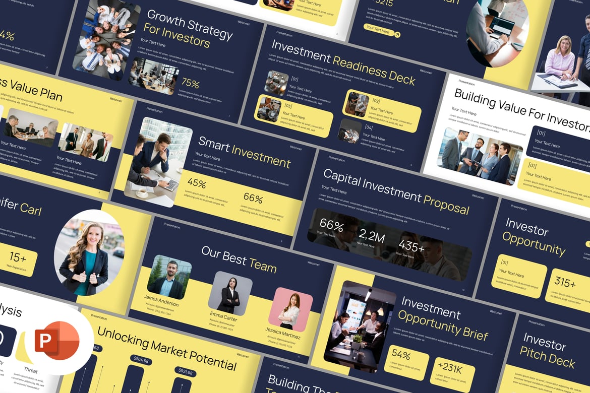 Template Presentasi PowerPoint untuk Investor Bisnis