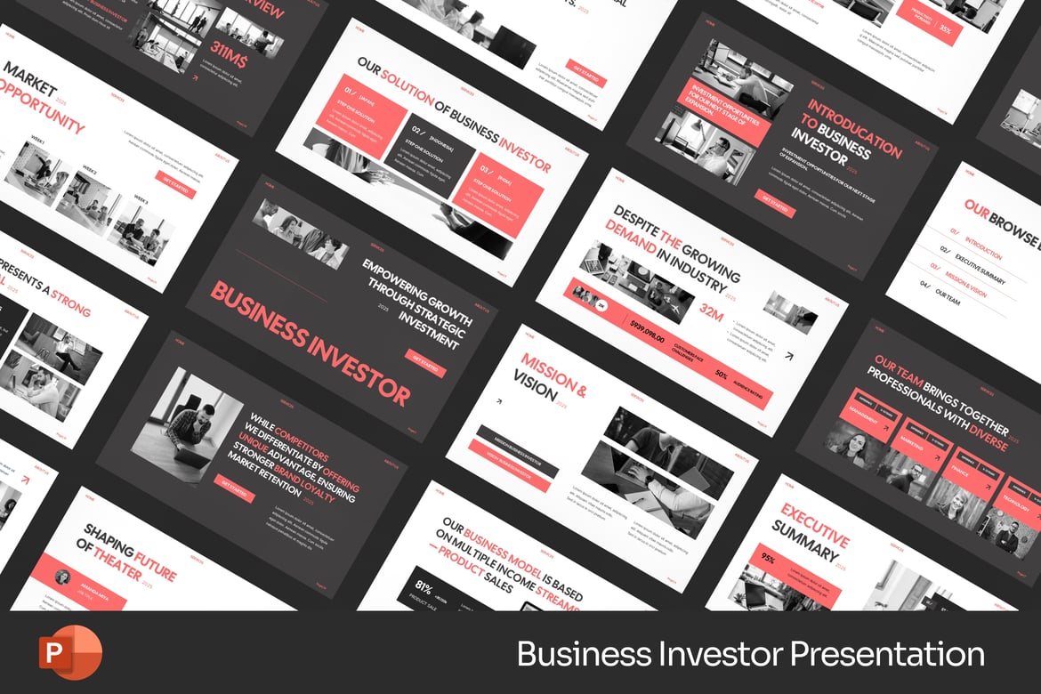 Template Presentasi PowerPoint Investasi Bisnis yang Menarik