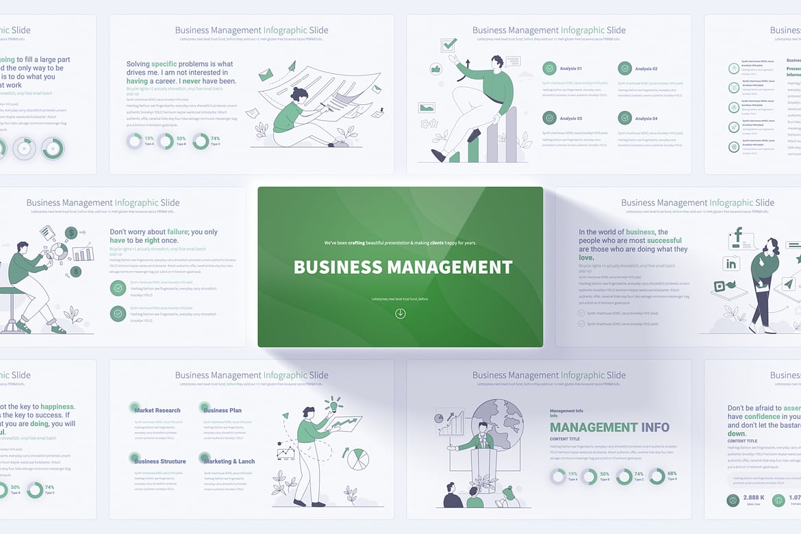 Template PowerPoint Manajemen Bisnis yang Menarik dan Profesional