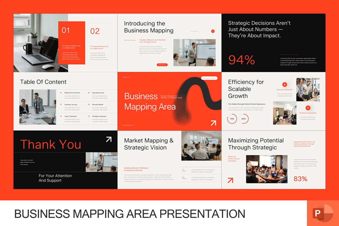 Template Presentasi PowerPoint untuk Pemetaan Bisnis yang Efektif