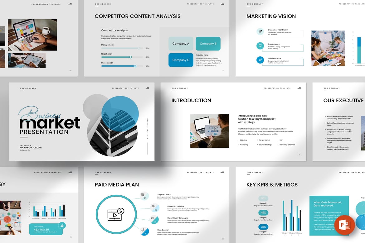 Template PowerPoint Bisnis untuk Presentasi Profesional