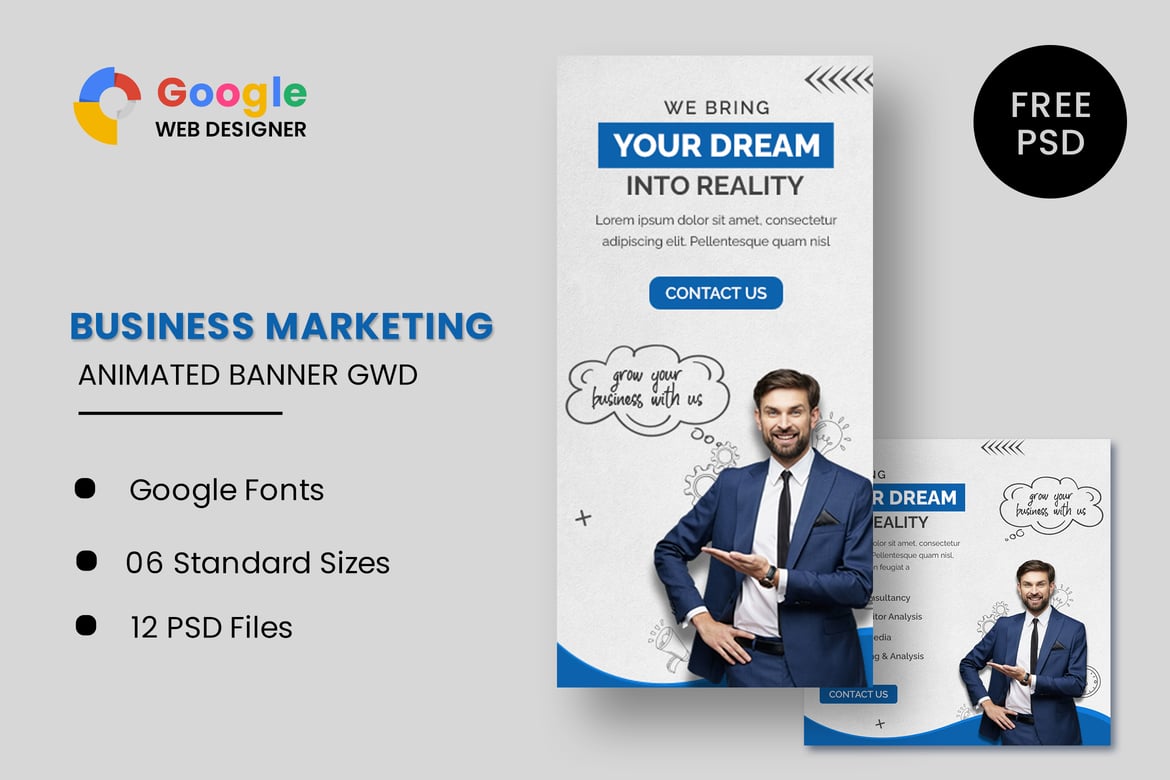 Template Website Animasi untuk Pemasaran Bisnis yang Menarik