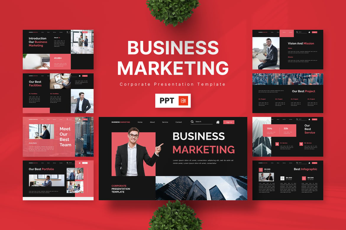 Template Presentasi PowerPoint Bisnis yang Kreatif dan Profesional