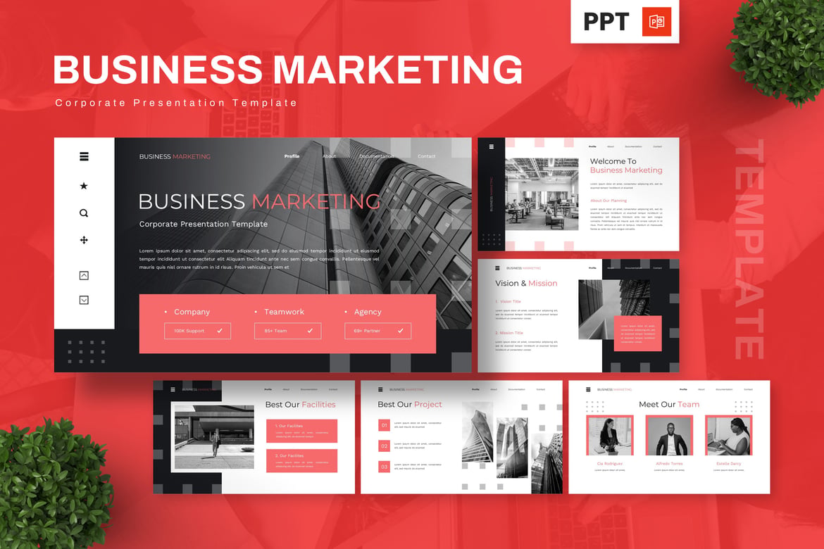 Template Presentasi Powerpoint untuk Pemasaran Bisnis yang Profesional