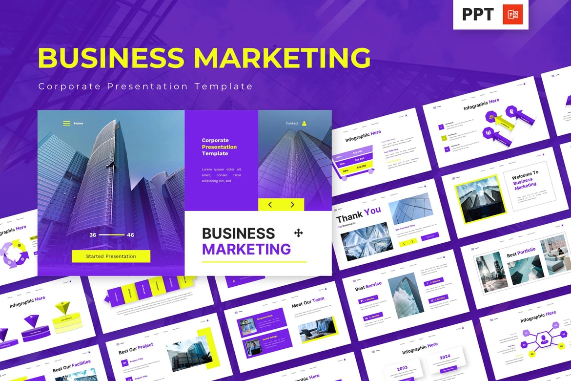 Template PowerPoint Bisnis - Solusi Presentasi Korporat Profesional