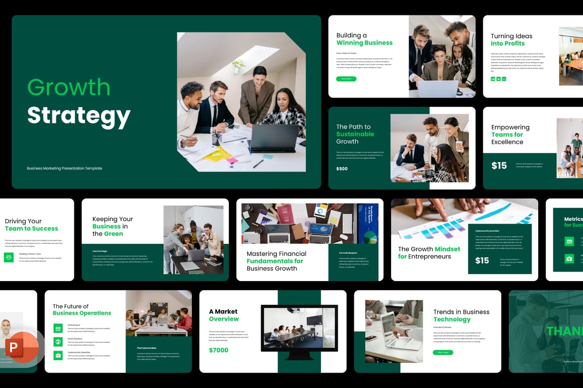Template Powerpoint Presentasi Pemasaran Bisnis yang Modern