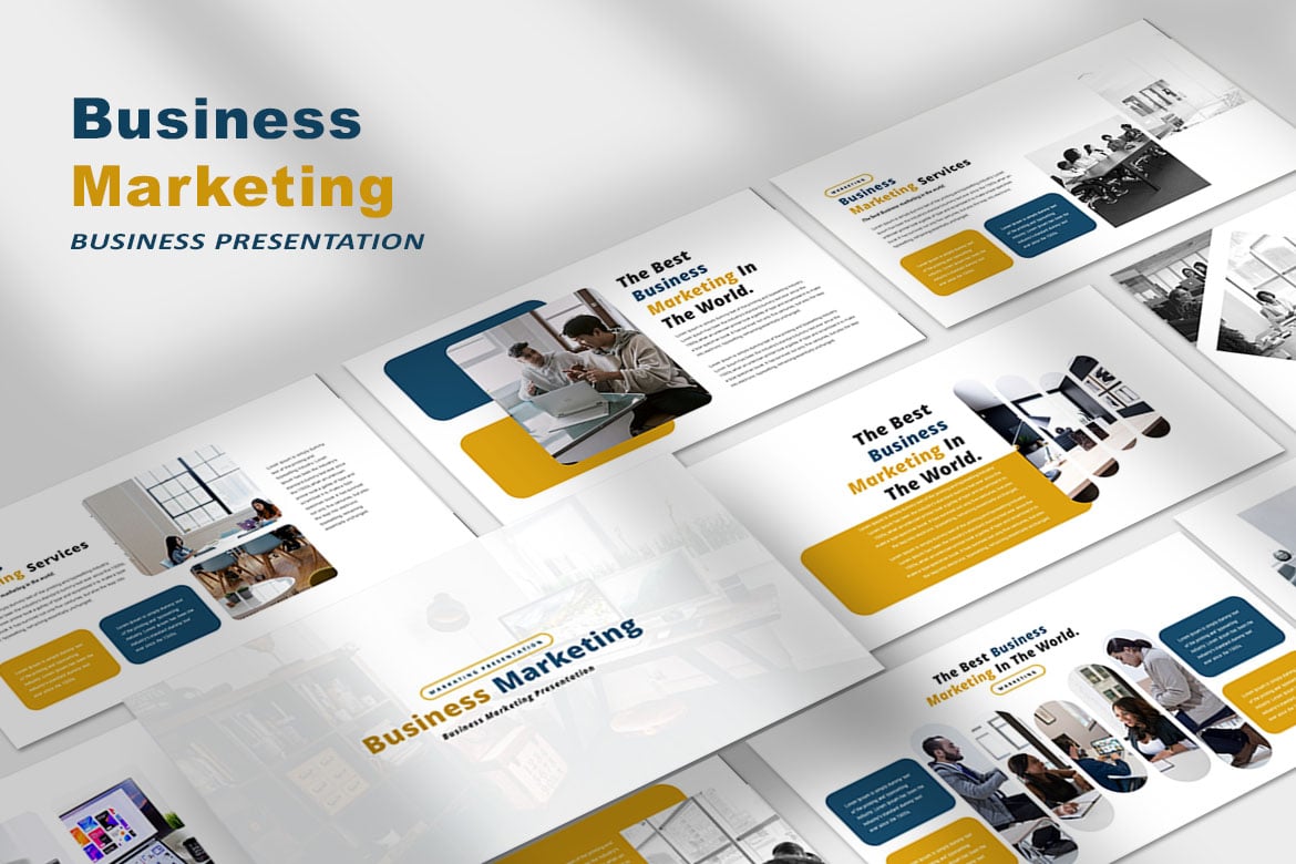 Template Presentasi PowerPoint untuk Pemasaran Bisnis yang Menarik