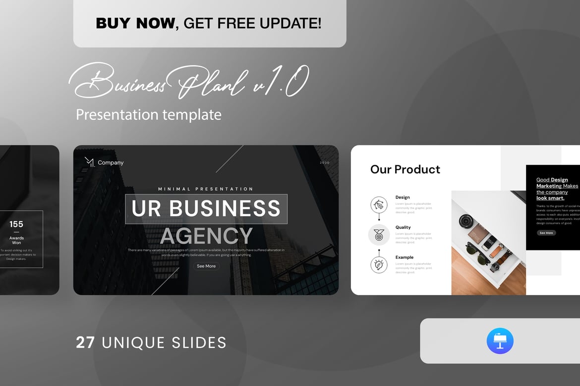 Template PowerPoint Bisnis Minimalis yang Elegan