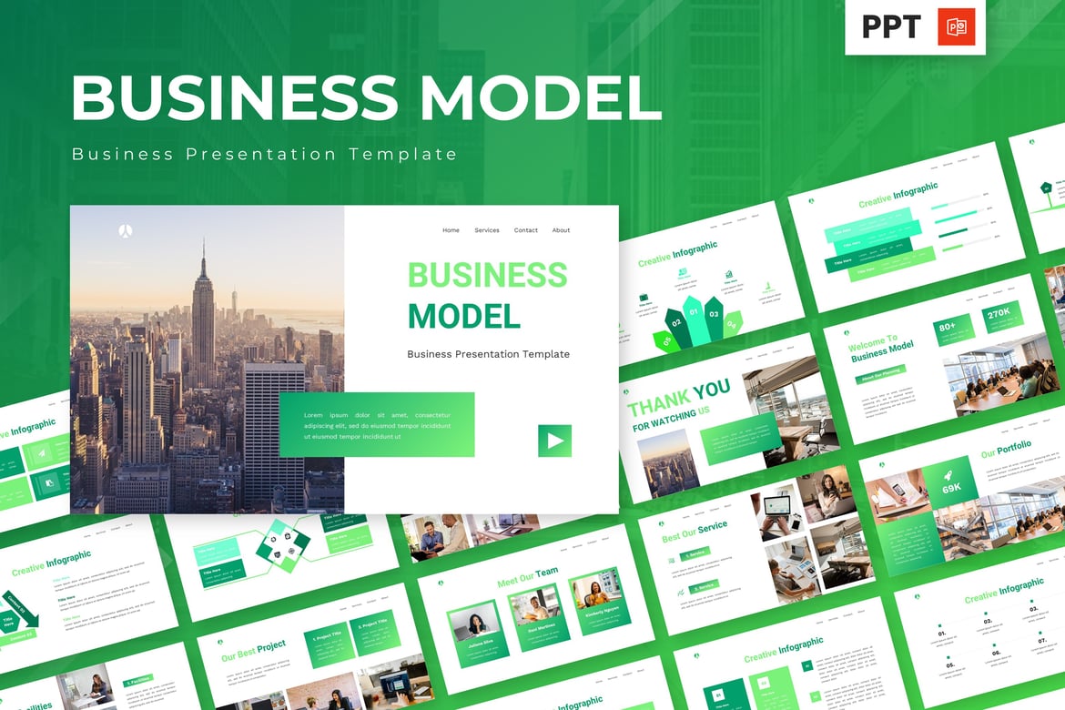 Template PowerPoint Bisnis - Solusi Presentasi Profesional