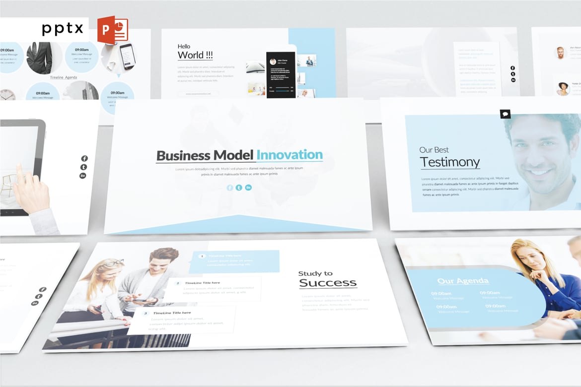 Template Presentasi PowerPoint Inovasi Model Bisnis yang Modern
