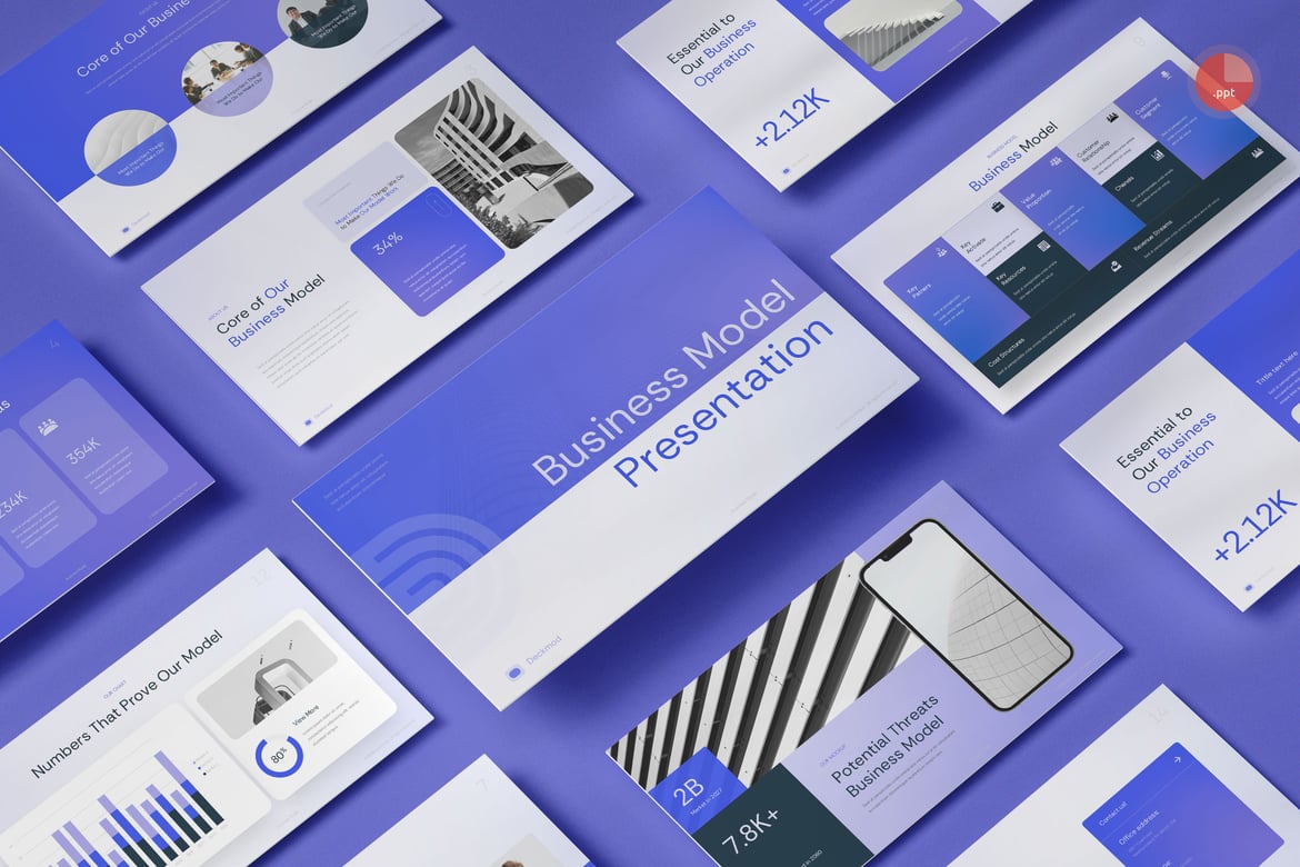 Template PowerPoint Model Bisnis yang Menarik