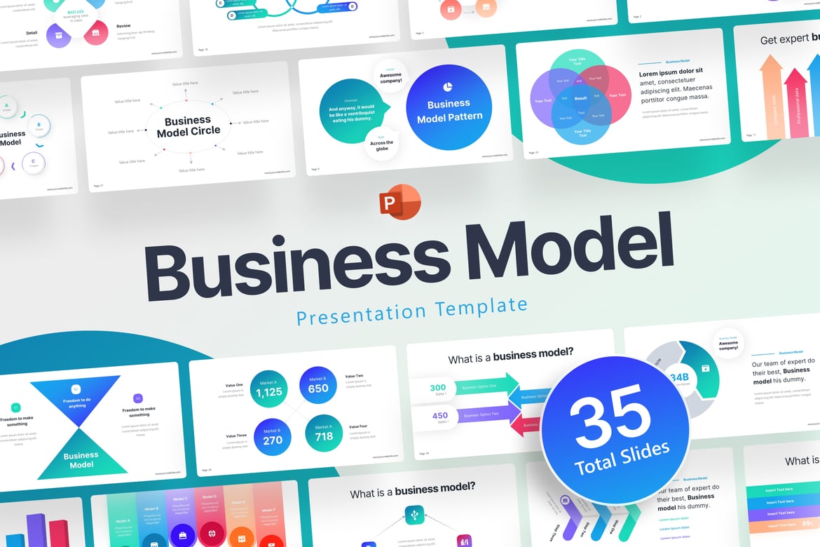 Template PowerPoint Profesional untuk Model Bisnis yang Menarik