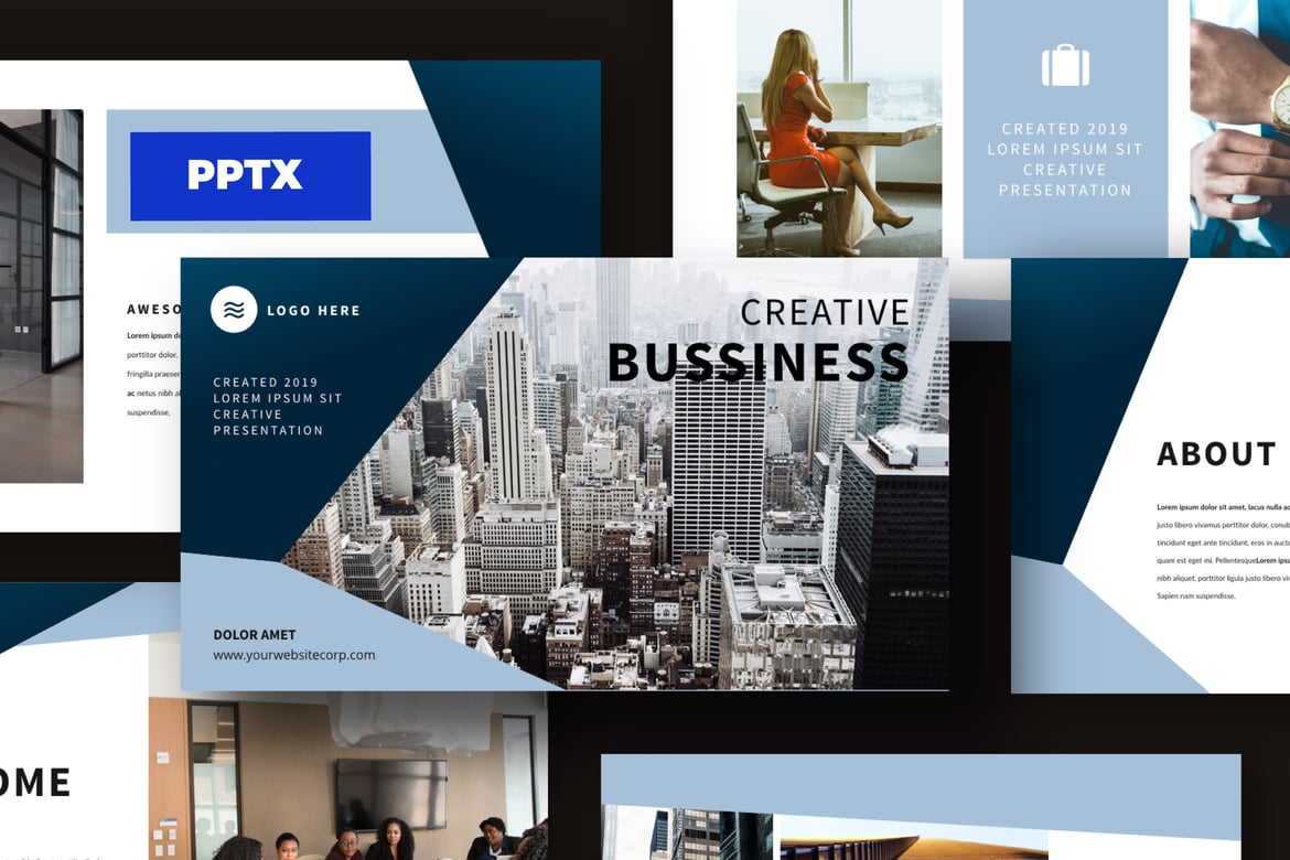 Template PowerPoint Modern untuk Bisnis yang Kreatif