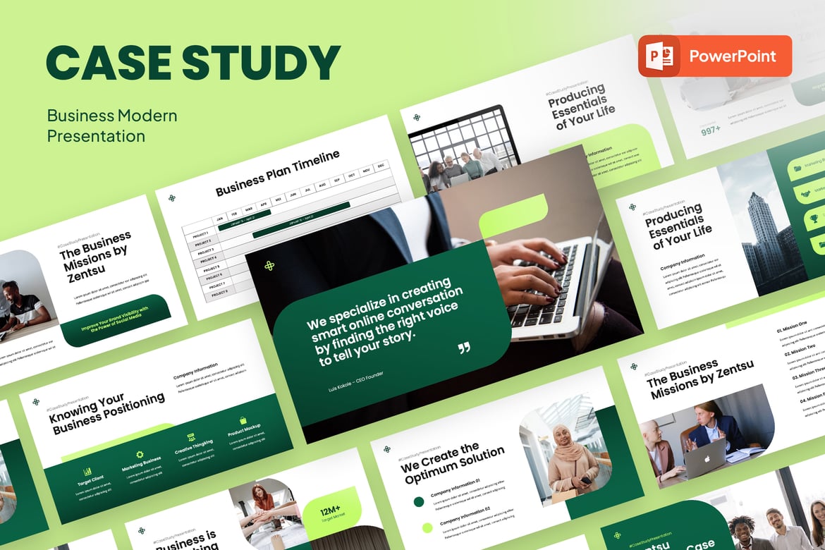 Template Presentasi PowerPoint Modern untuk Bisnis