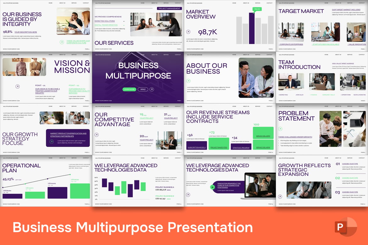 Template PowerPoint Serbaguna untuk Bisnis yang Profesional