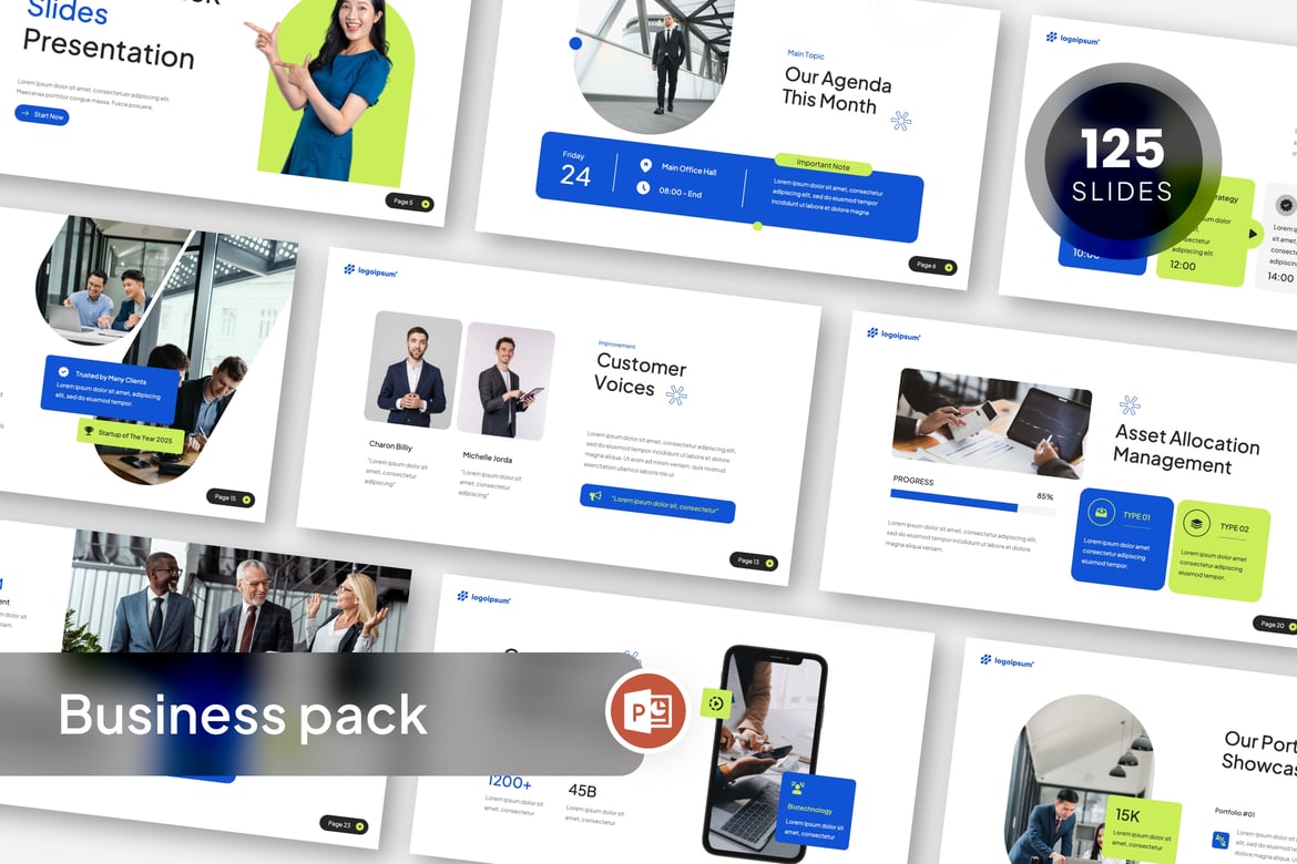 Template Presentasi PowerPoint Bisnis yang Menarik
