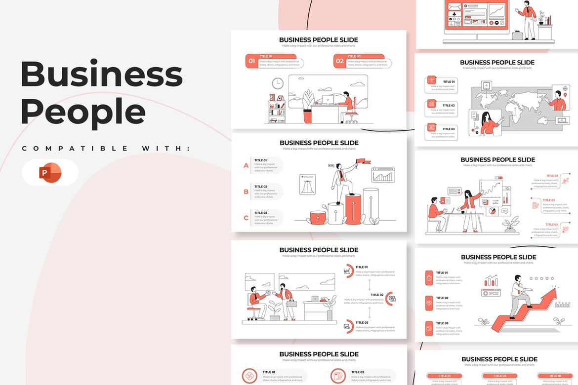 Template Presentasi Infografis untuk Profesional Bisnis
