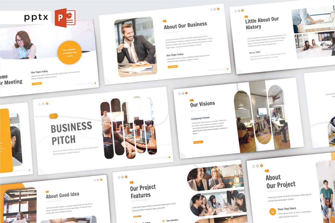 Template Presentasi Bisnis Modern - PowerPoint V305