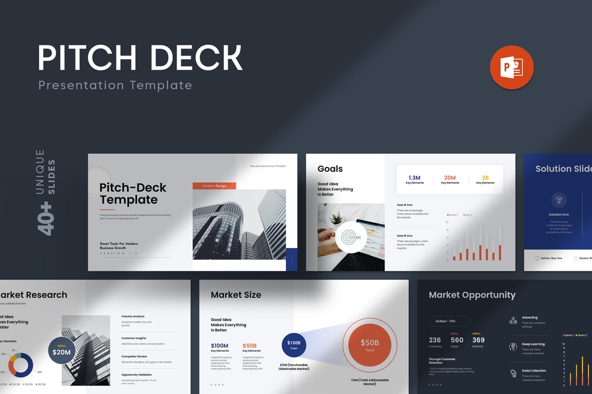 Template PowerPoint Pitch Deck Bisnis Kreatif dan Profesional