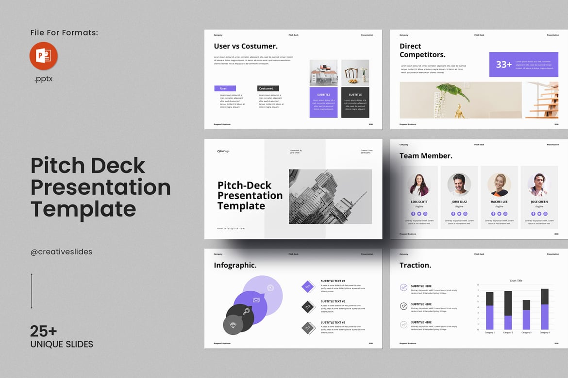 Template Presentasi Pitch Bisnis PowerPoint yang Menarik